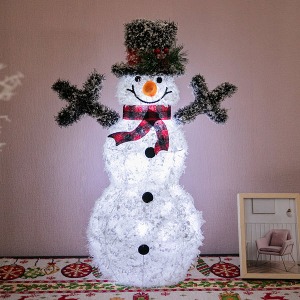크리스마스 LED 화이트 눈사람 60cm하바24